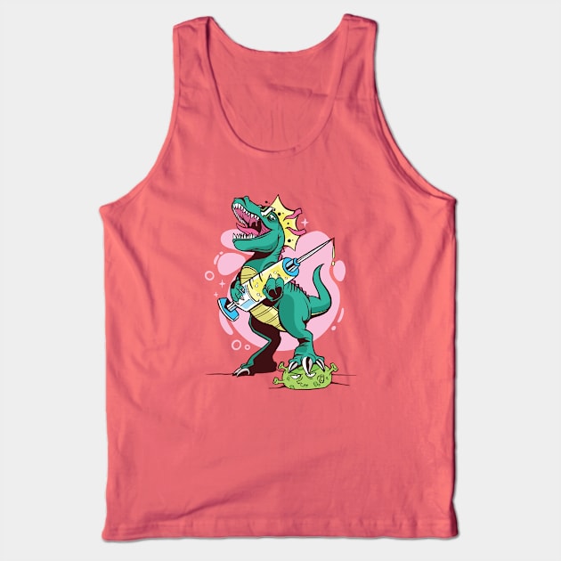 Dinosaur Coronavirus Tank Top by Safdesignx